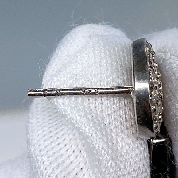 Adornia Fine Black Rhodium Sterling Silver Labradorite Diamond Drop Earrings - Picture 15 of 15